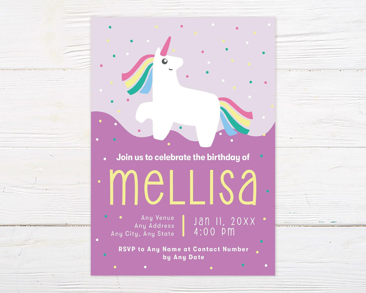 Unicorn Birthday Invitation - goprintplus