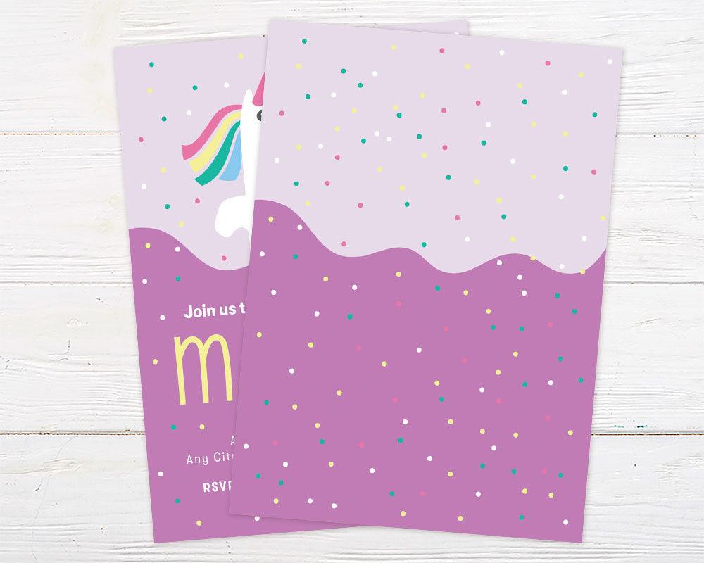 Unicorn Birthday Invitation - goprintplus