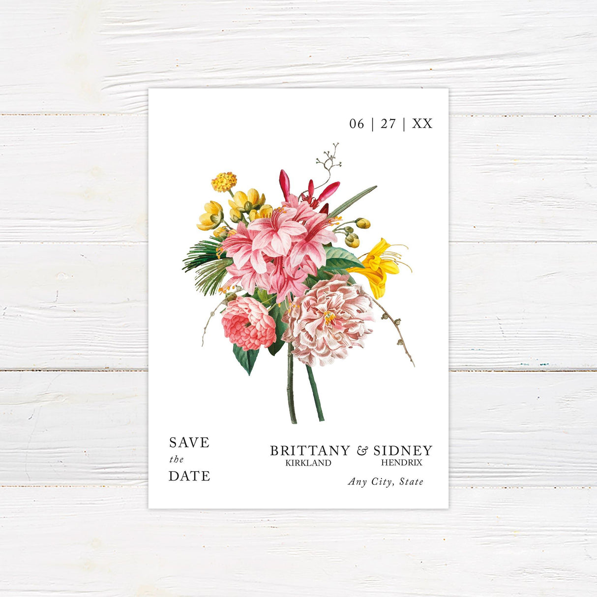 Vibrant Beauty Save The Date - goprintplus