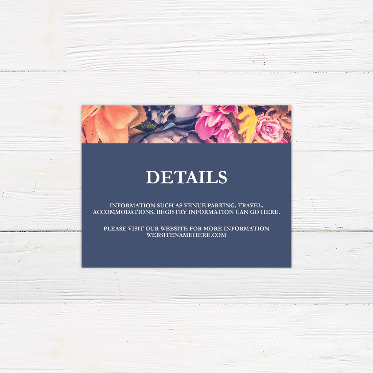 Vibrant Floral Details Cards - goprintplus