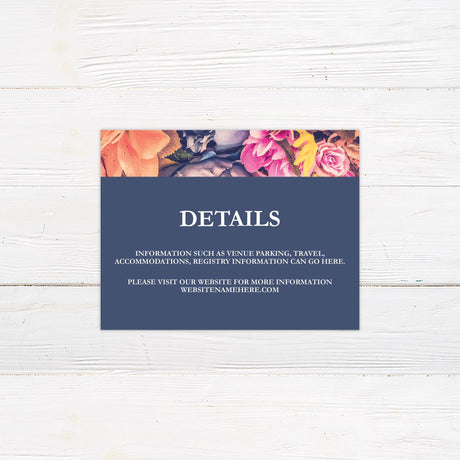 Vibrant Floral Details Cards - goprintplus