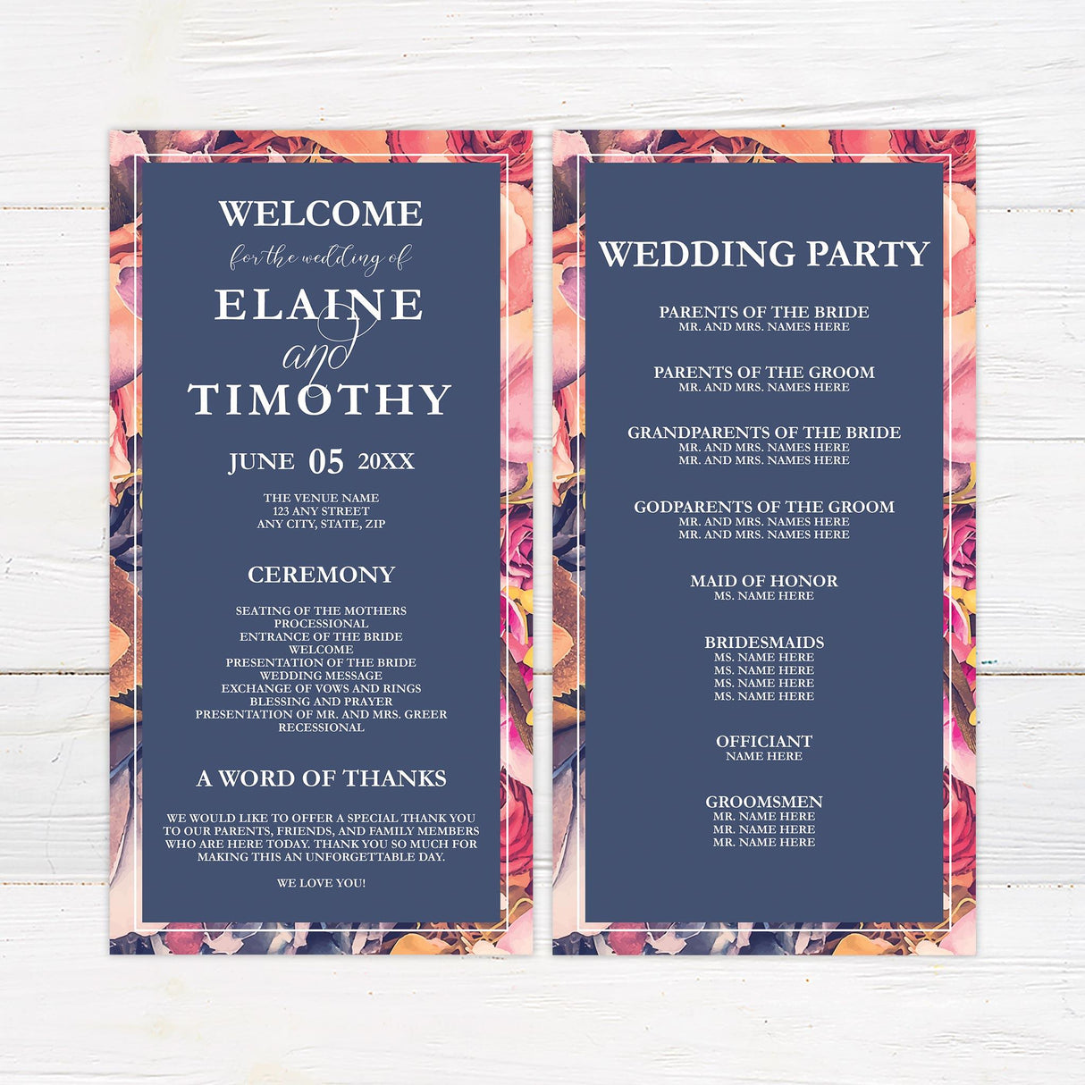 Vibrant Floral Invitations - goprintplus