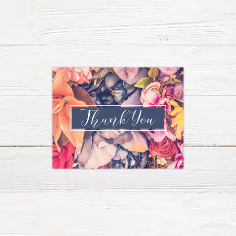 Vibrant Floral Thank You Card - goprintplus