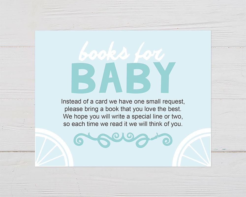 Vintage Blue Stroller Invitation - goprintplus