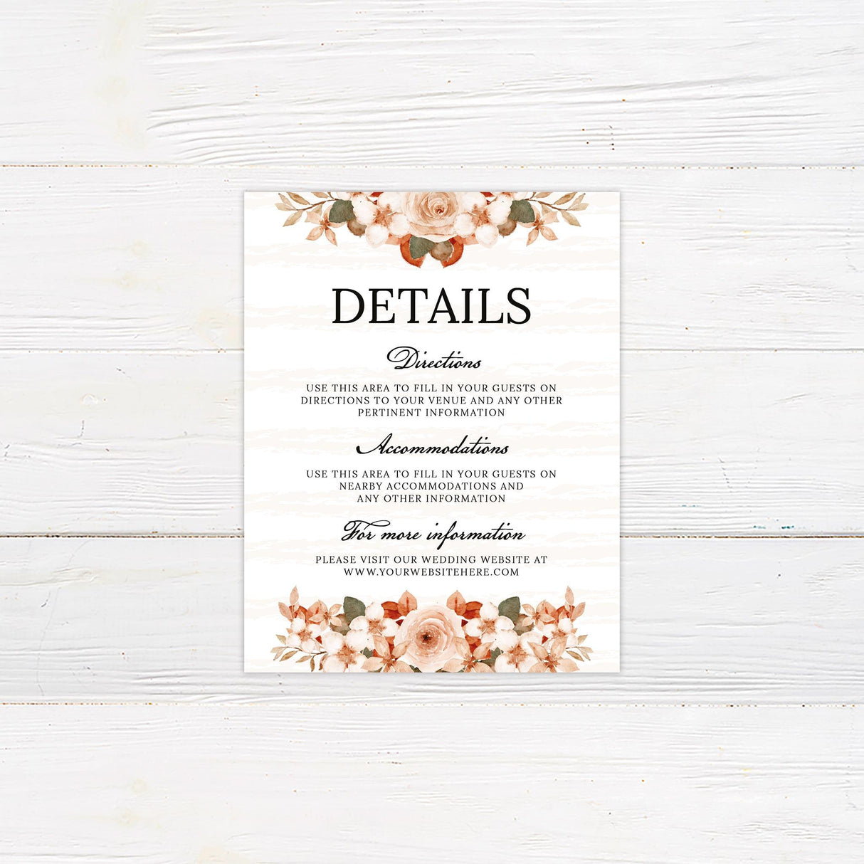 Vintage Floral Details Cards - goprintplus