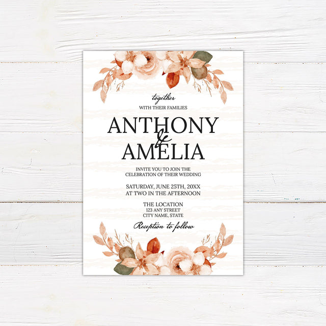 Vintage Floral Invitations - goprintplus