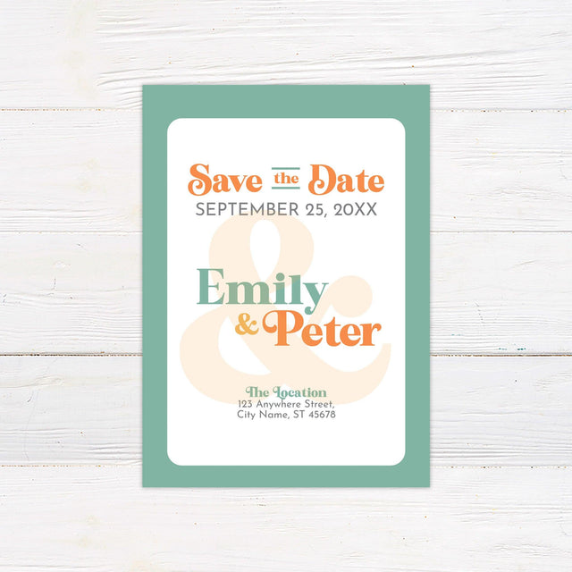 Vintage Monogram Save The Date - goprintplus