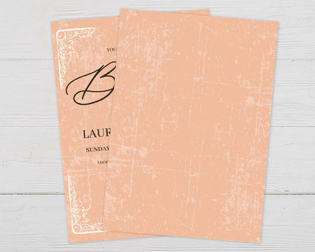 Vintage Peach Invitation - goprintplus