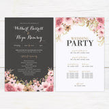 Vintage Pink Floral Invitations - goprintplus
