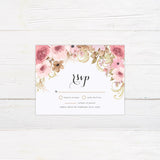 Vintage Pink Floral Invitations - goprintplus