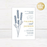 Vintage Sprig Foil Invitation - goprintplus