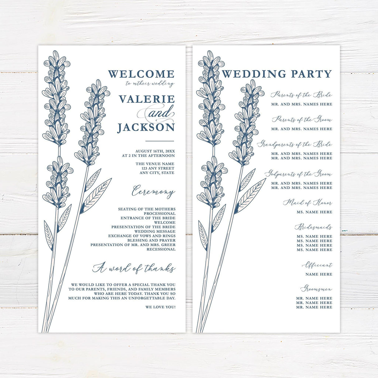 Vintage Sprig Invitations - goprintplus