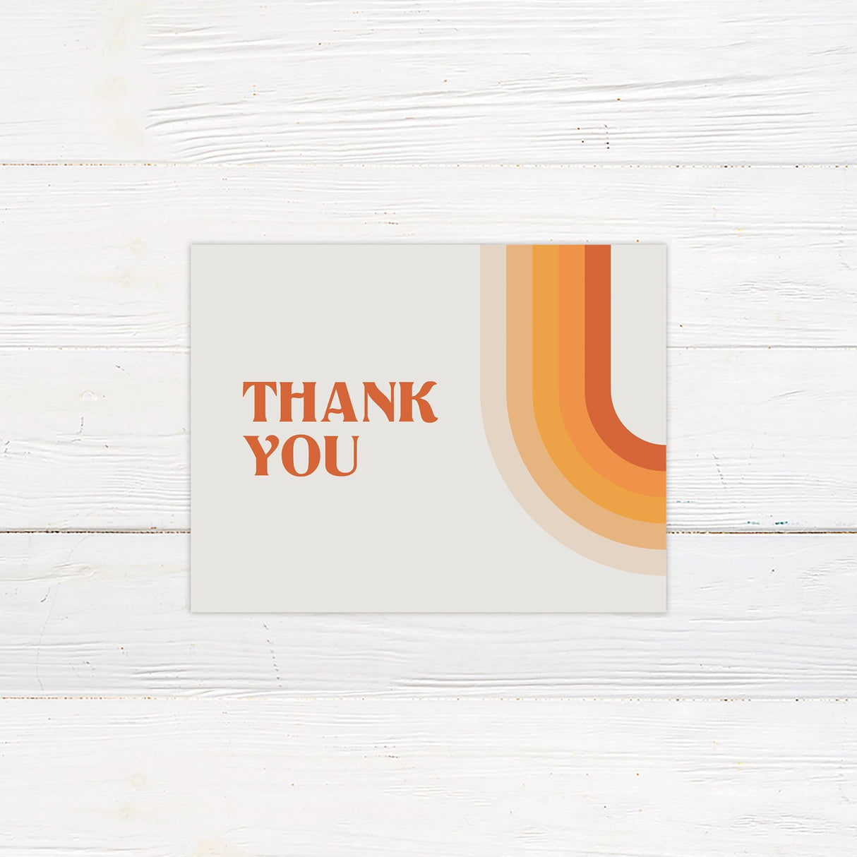 Vintage Stripes Thank You Card - goprintplus