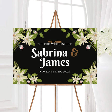 Vintage White Floral Sign - goprintplus