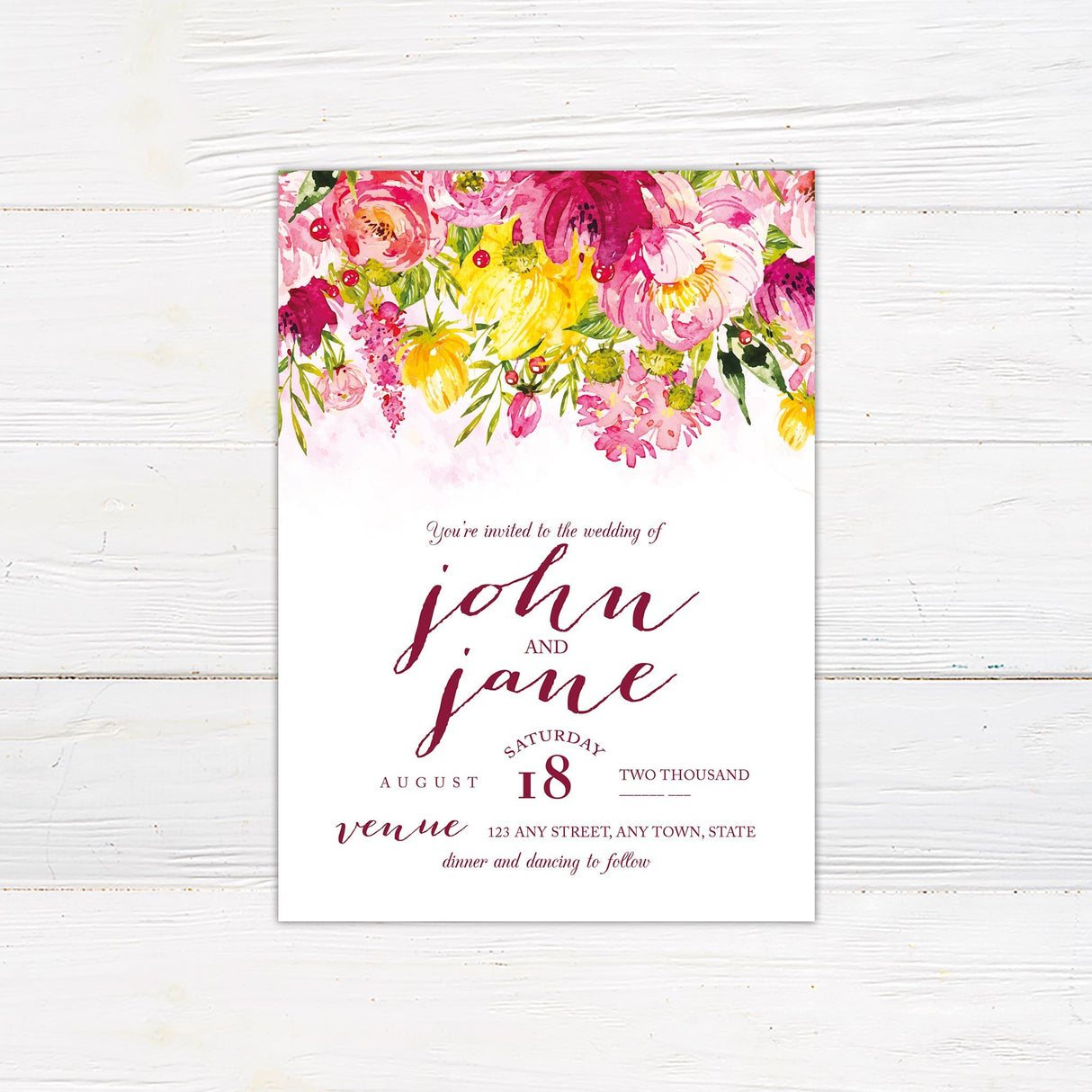 Vogue Floral Invitations - goprintplus