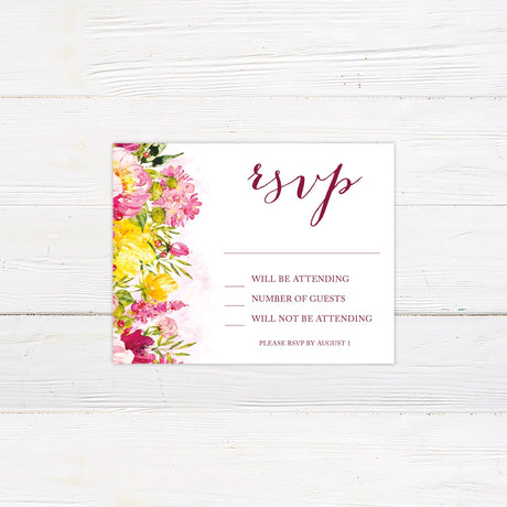 Vogue Floral RSVP Card - goprintplus
