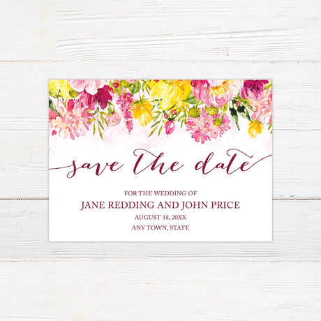 Vogue Floral Save The Date - goprintplus