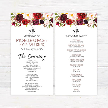 Warm Red Bouquet Invitations - goprintplus