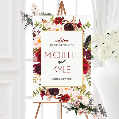 Warm Red Bouquet Sign - goprintplus