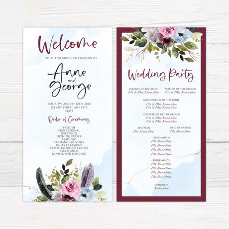 Watercolor Cascade Invitation - goprintplus