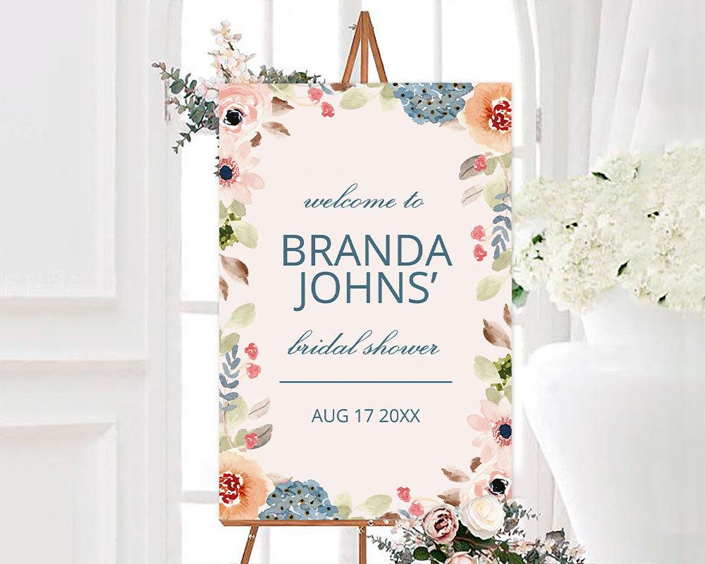 Watercolor Bouquet Sign - goprintplus