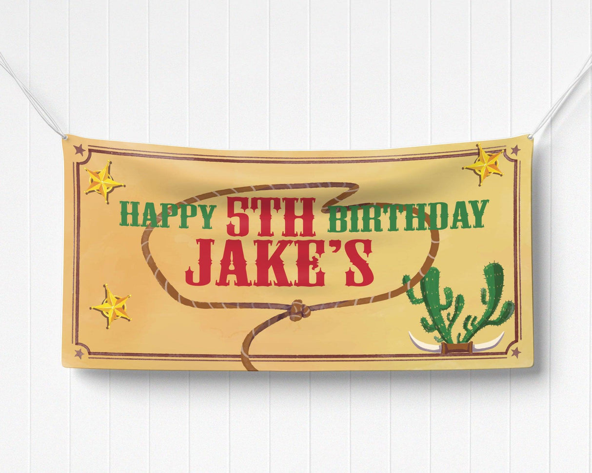 Western Birthday Banner - goprintplus