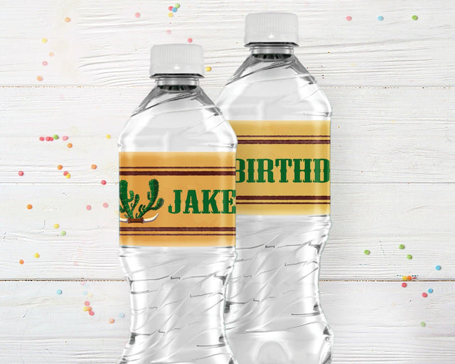 Western Birthday Water Bottle Labels - goprintplus