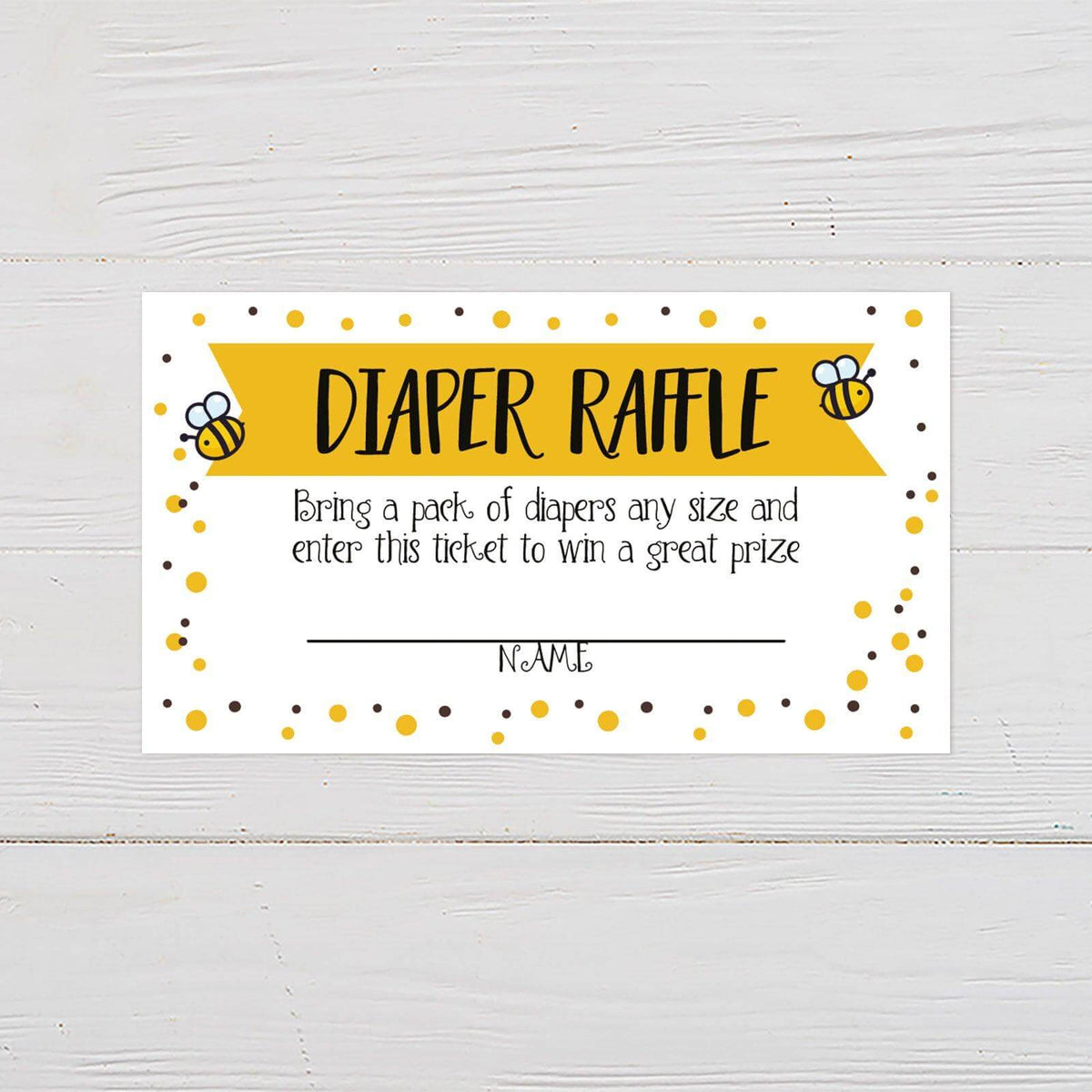 What Will It Bee Diaper Raffle Ticket goprintplus