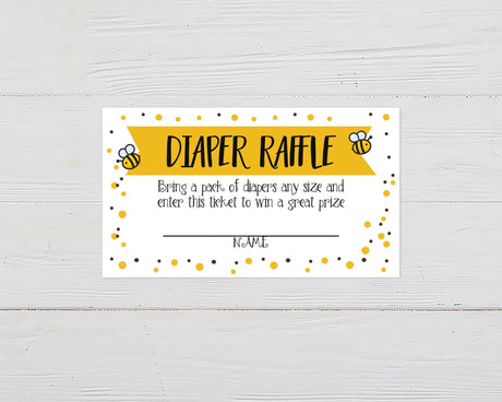 What Will It Bee Diaper Raffle Ticket - goprintplus