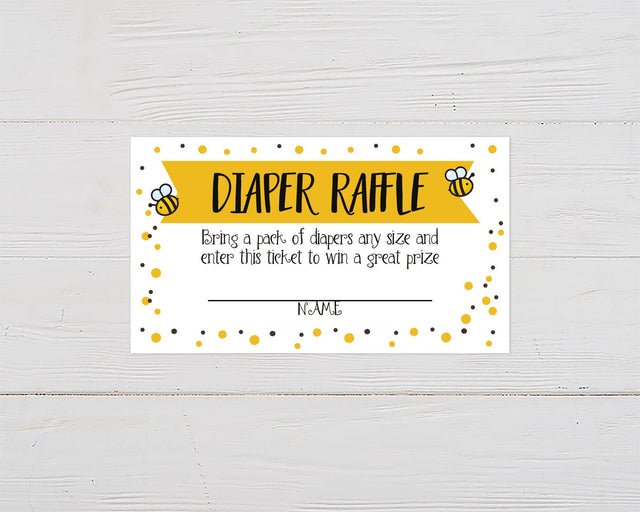 What Will It Bee Diaper Raffle Ticket - goprintplus