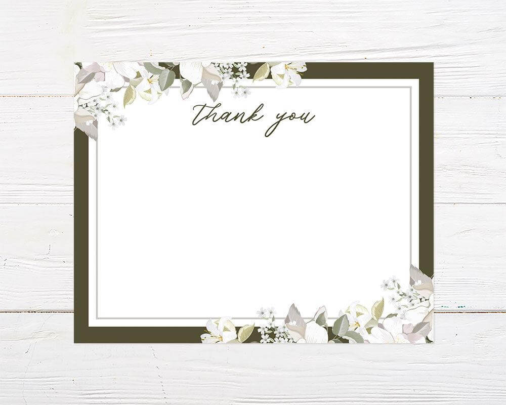white floral thank you card | go print plus