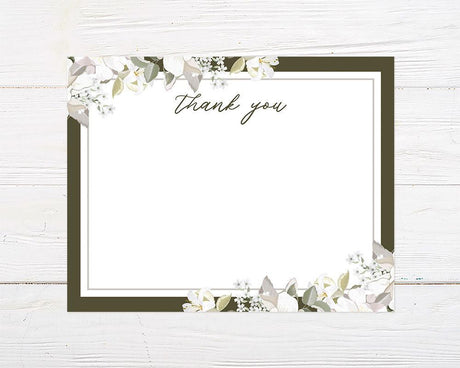 White Floral Invitation - goprintplus