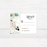 White Floral Cascade Invitations - goprintplus