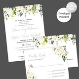 White Roses Foil Invitation - goprintplus