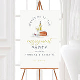 White Wine and Cheese Engagement Invitation - goprintplus