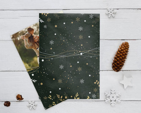 White and Gold Christmas Card