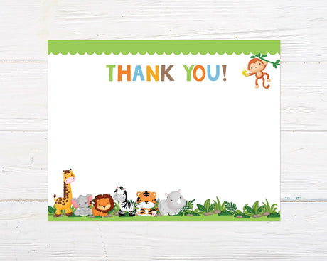 Wild Animal Thank You Card - goprintplus