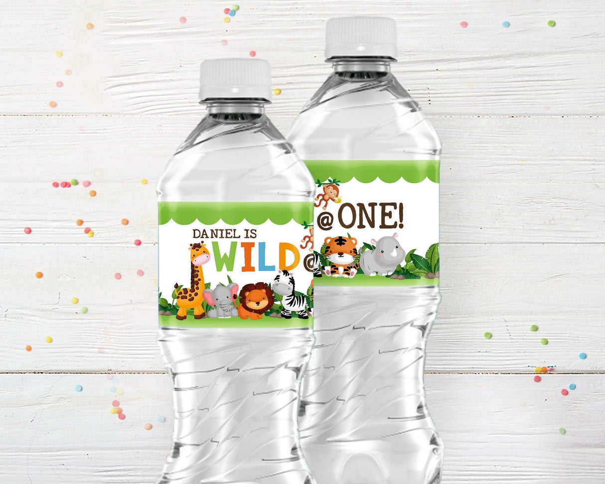 Wild Animal Water Bottle Labels - goprintplus