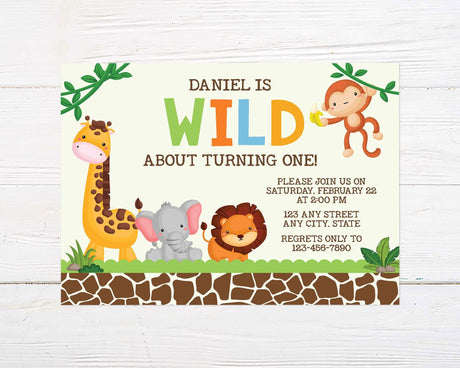 Wild Animal Birthday Invitation - goprintplus