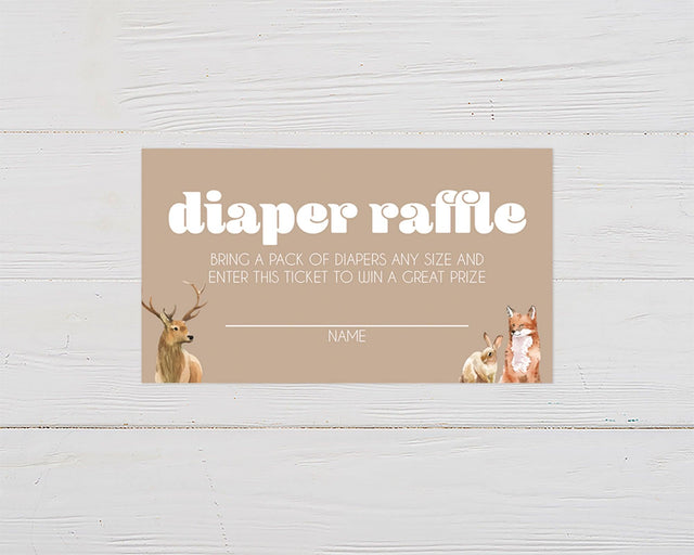 Wildlife Adoption Diaper Raffle Ticket - goprintplus