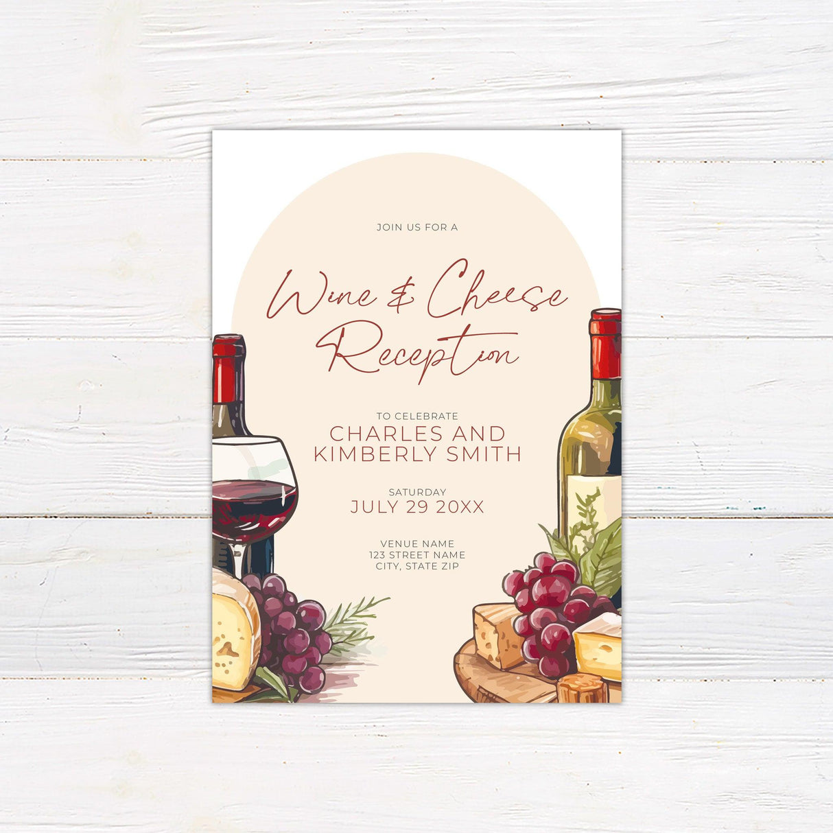 Wine and Cheese Reception Invitation - goprintplus