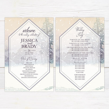 Winter Forest Snow Invitations - goprintplus