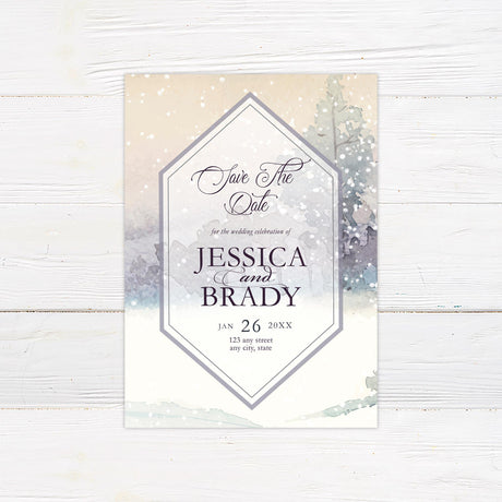 Winter Forest Snow Invitations - goprintplus