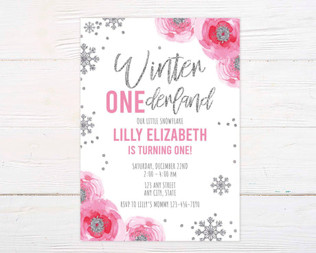 Winter Onederland Invitation - goprintplus