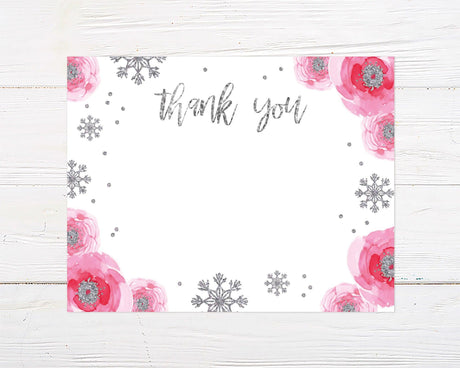 Winter Onederland Thank You Card - goprintplus