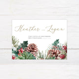 Winter Pine Cones Invitations - goprintplus