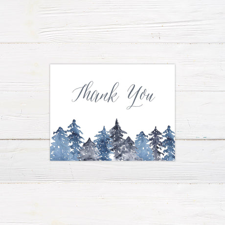 Winter Trees Thank You Card - goprintplus
