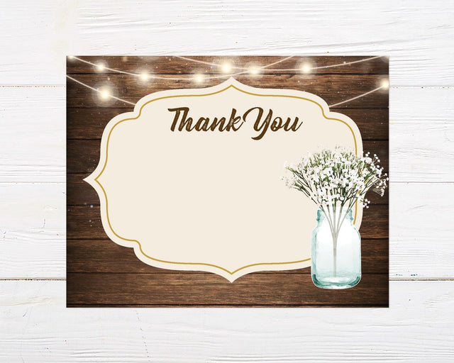 Wood Brunch Thank You Card - goprintplus