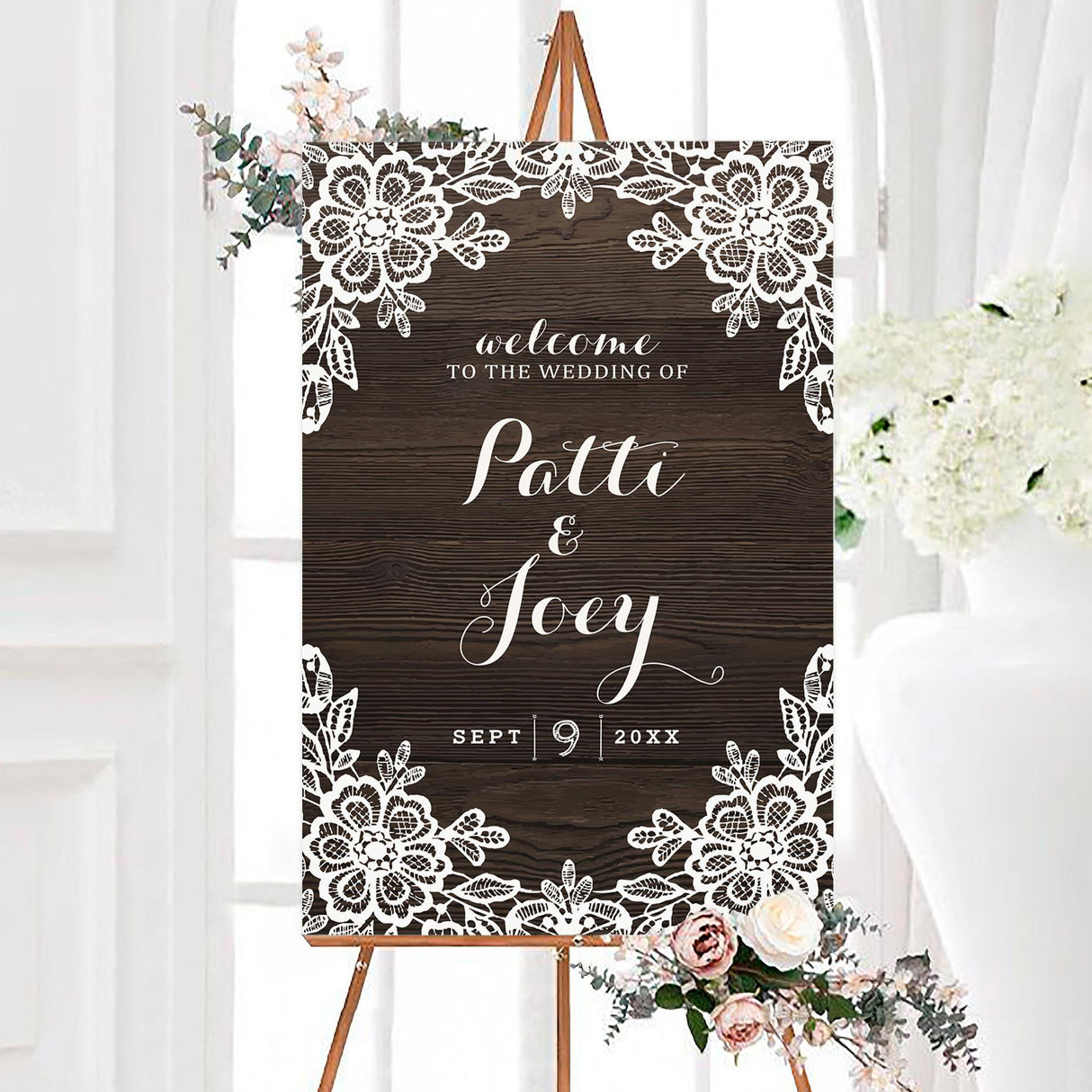 Wood and Lace Sign - goprintplus