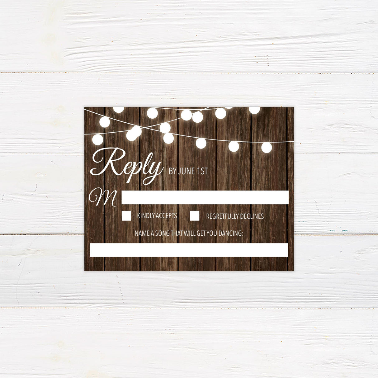 Wooden RSVP - goprintplus